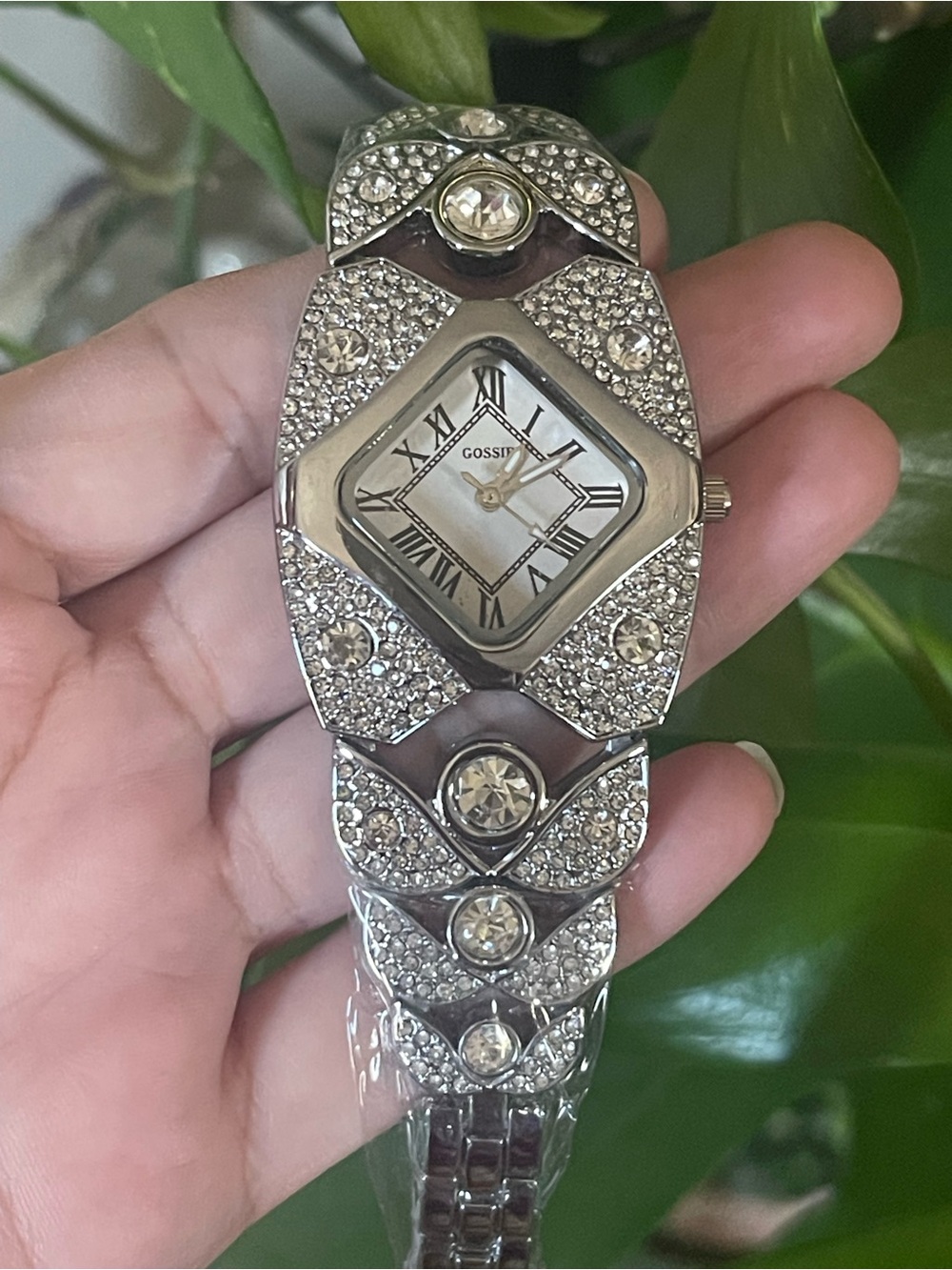 Gossip Silver Crystal-Accented Bracelet Watch